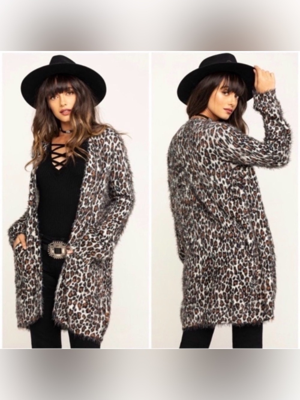 Show Me Your MuMu Fuzzy Cheetah Print Cardigan